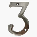NICKEL-PLATED HOUSE NUMBER #3