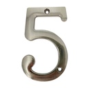 NICKEL-PLATED HOUSE NUMBER #5