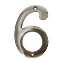 NICKEL-PLATED HOUSE NUMBER #6
