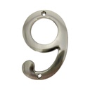 NICKEL-PLATED HOUSE NUMBER #9
