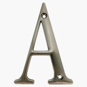 NICKEL-PLATED HOUSE LETTER "A"