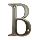 NICKEL-PLATED HOUSE LETTER "B"
