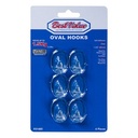 OVAL CLEAR HOOKS 6PC SMALL