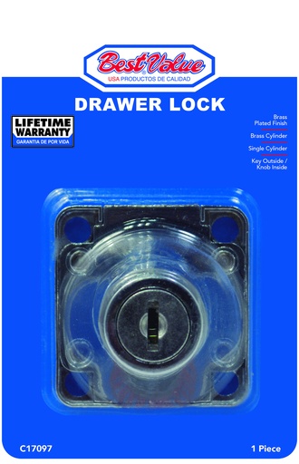 [BV C17097] 3/4" 19mm DRAWER LOCK SQUARE