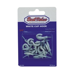 [BV F01792] 3/4" CUP HOOK (WHITE)