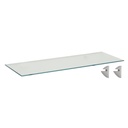 6"x16" GLASS SHELF WITH SUPPORT