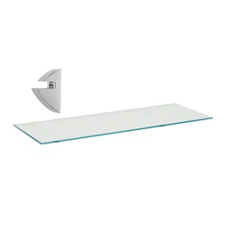 [BV F02110] 8"x16" GLASS SHELF WITH SUPPORT