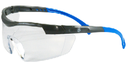 GE SAFETY GLASSES CLEAR LENS GRAY/BLUE