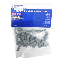 [BV F16641] 50pk WIRE CONNECTOR (GREY)