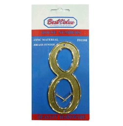 [BV F01108] BRASS HOUSE NUMBER #8