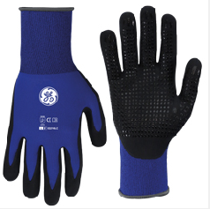 [GG216LC] GE DOTTED PALM NITRILE DIPPED GLOVE L