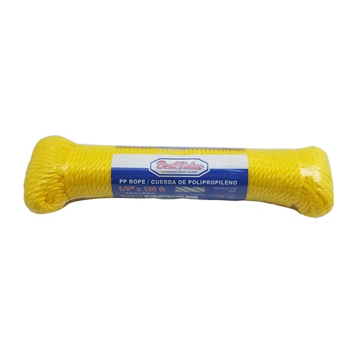 [BV F54005] 1/8" x 100ft PP ROPE (YELLOW)
