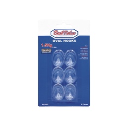 [BV F01485] 6PC OVAL CLEAR HOOKS (SMALL)