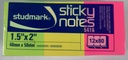 STICKY NOTES NEON 1.5 X 2" ASST ST-05416