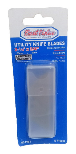 [BV H01951] 2 1/4" UTILITY KNIFE BLADES