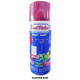 [BV A12142] BEST VALUE SPRAY PAINT GLITTER RED