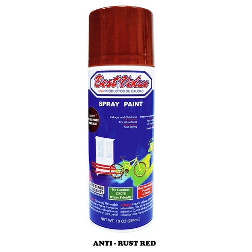 [BV A12117] BEST VALUE SPRAY PAINT ANTI-RUST RED