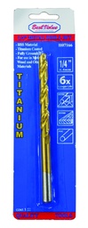 [BV H07166] 1/4" TITANIUM METAL DRILL BIT