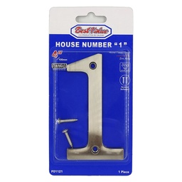 [BV F01121] NICKEL-PLATED HOUSE NUMBER #1