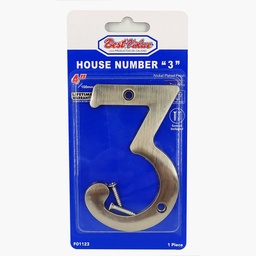 [BV F01123] NICKEL-PLATED HOUSE NUMBER #3