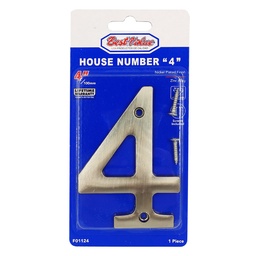 [BV F01124] NICKEL-PLATED HOUSE NUMBER #4