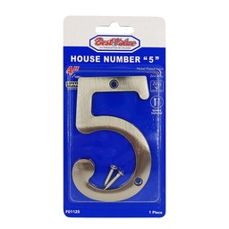 [BV F01125] NICKEL-PLATED HOUSE NUMBER #5