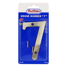 [BV F01127] NICKEL-PLATED HOUSE NUMBER #7