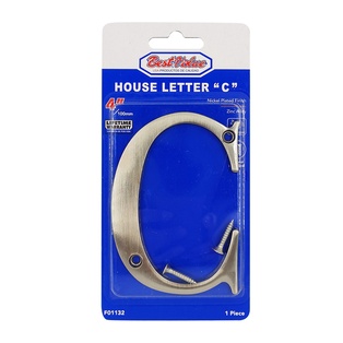 NICKEL-PLATED HOUSE LETTER "C"