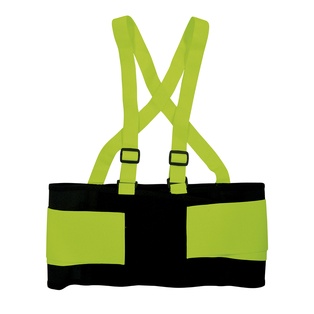 GE HIGH VISIBILITY BACK SUPPORT - GREEN AND BLACK LARGE